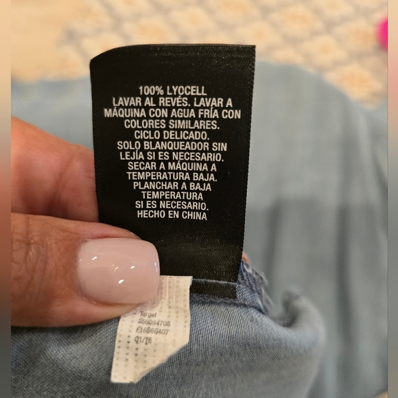 Women's Denim Off the Shoulder Dress by Mossimo, Size Medium - Picture 8 of 8